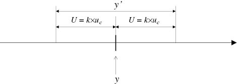 Figure 1: Result of a measurement, y, and complete measurement result, y′.
