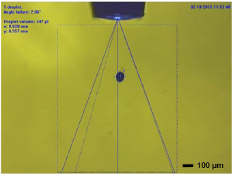 Figure 2 Stroboscope test before printing process.