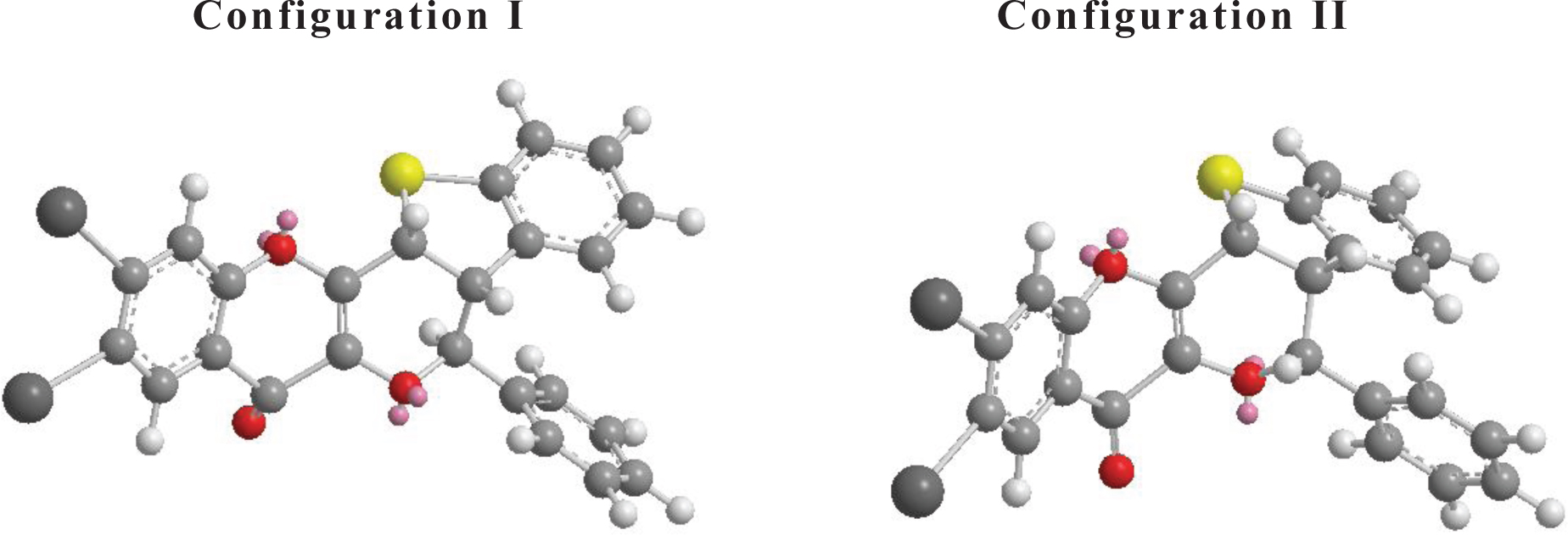 Figure 2 Energy minimized MM2 structures of 6.