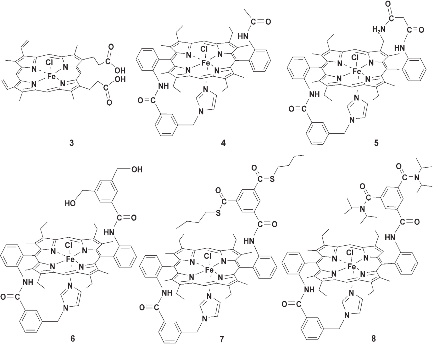 Heterogeneous catalysis with encapsulated haem and other