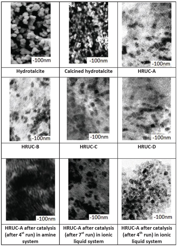 Figure 7 TEM images of HRUC catalysts