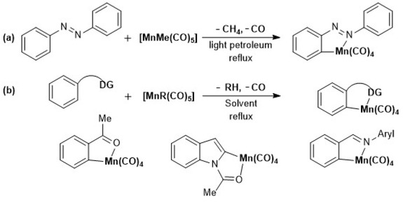 Scheme 5.1. Stoichiometric organometallic reactions with manganese precursors.