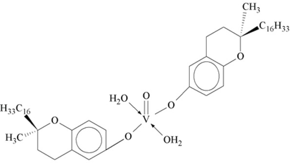 Scheme 6 Structure of [VO(Vit-E)2(H2O)2]2H2O complex.