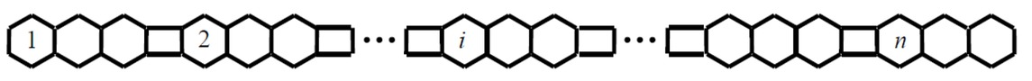 Figure 2 The molecular graph of linear [s]-Anthracene.