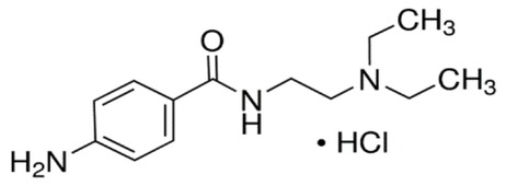 Figure 1 Chemical structure of procainamide HCl.