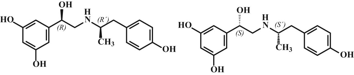 Figure 4 Chemical structures of more active isomers of fenoterol.