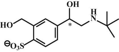 Figure 15 Structure of salbutamol sulfate.