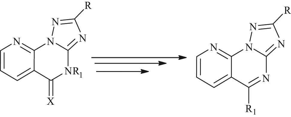 Scheme 1 The synthetic route of the target pyridotriazolopyrimidines (1–6).