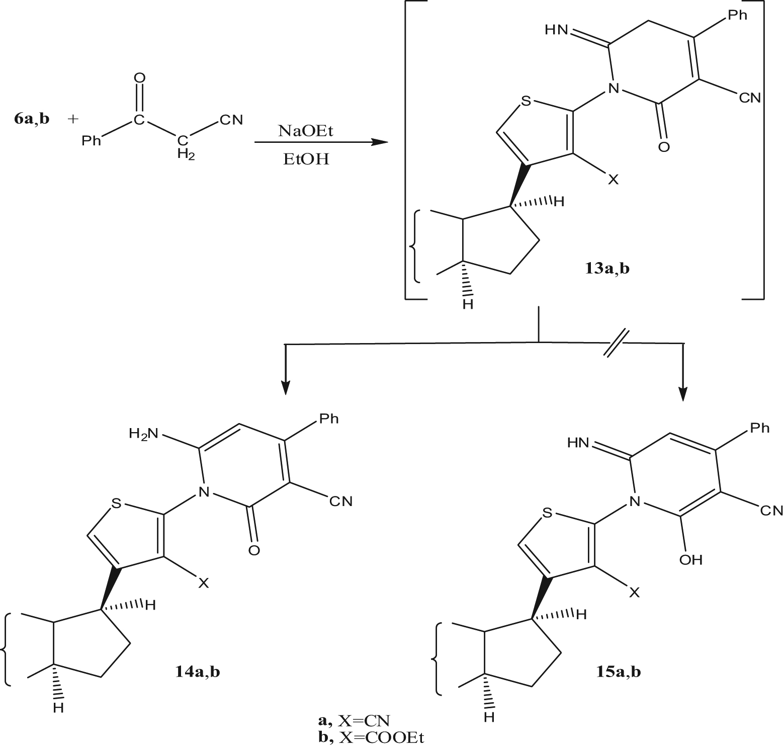 Scheme 4
Synthesis of compounds 14a,b.