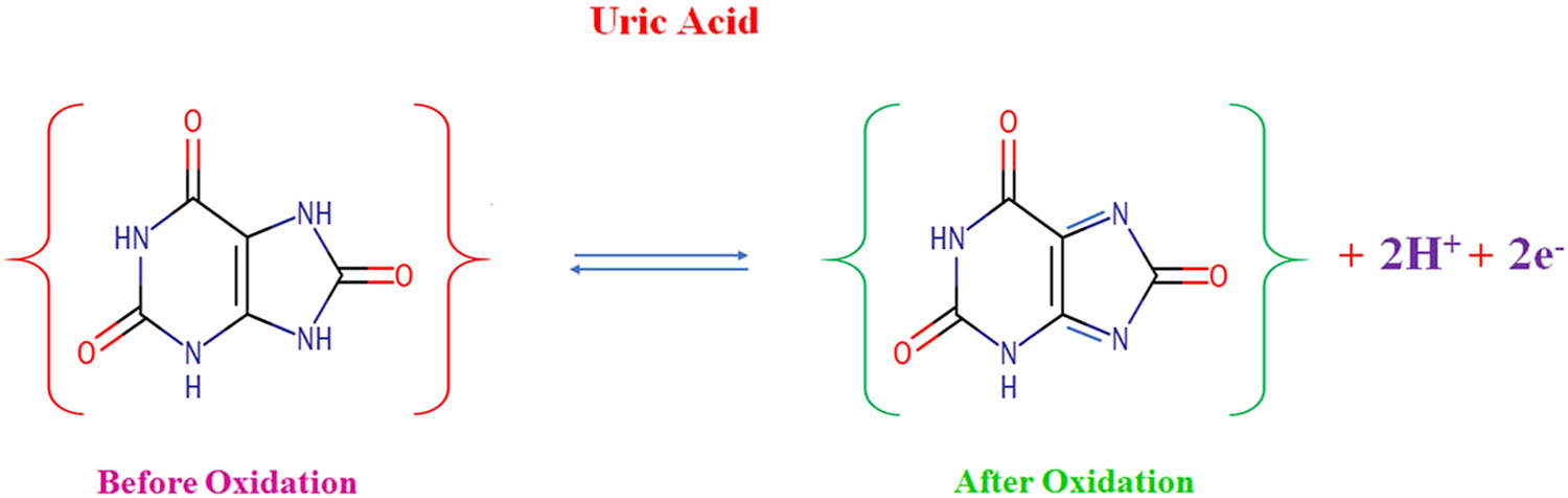 Scheme 1
Electrochemical oxidation of uric acid at a modified electrode.