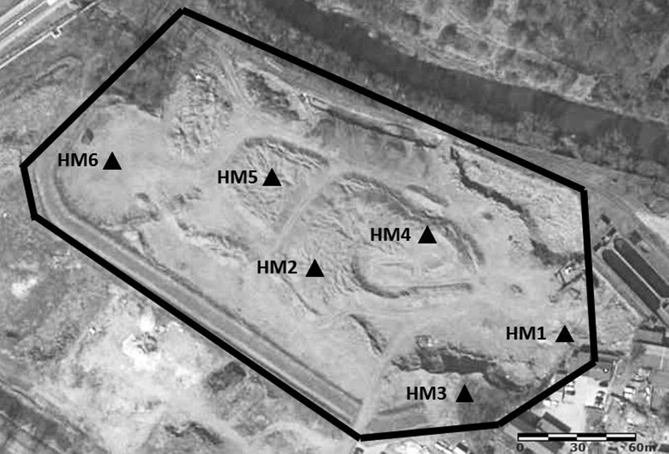 Figure 2
Location of the landfill and waste sampling sites. Source: www.google.pl/maps