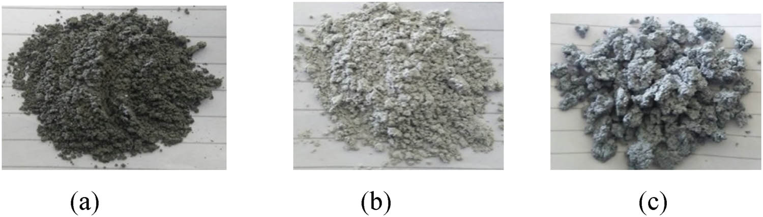 Figure 1
Bi/AC composites prepared with (a) 8 mmol, (b) 24 mmol, and (c) 32 mmol Bi(NO3)3·5H2O.