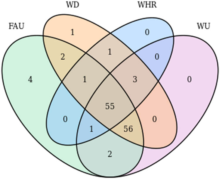 Figure 8
Wayne diagram of metabolites from M. nigra leaf using different extraction methods.
