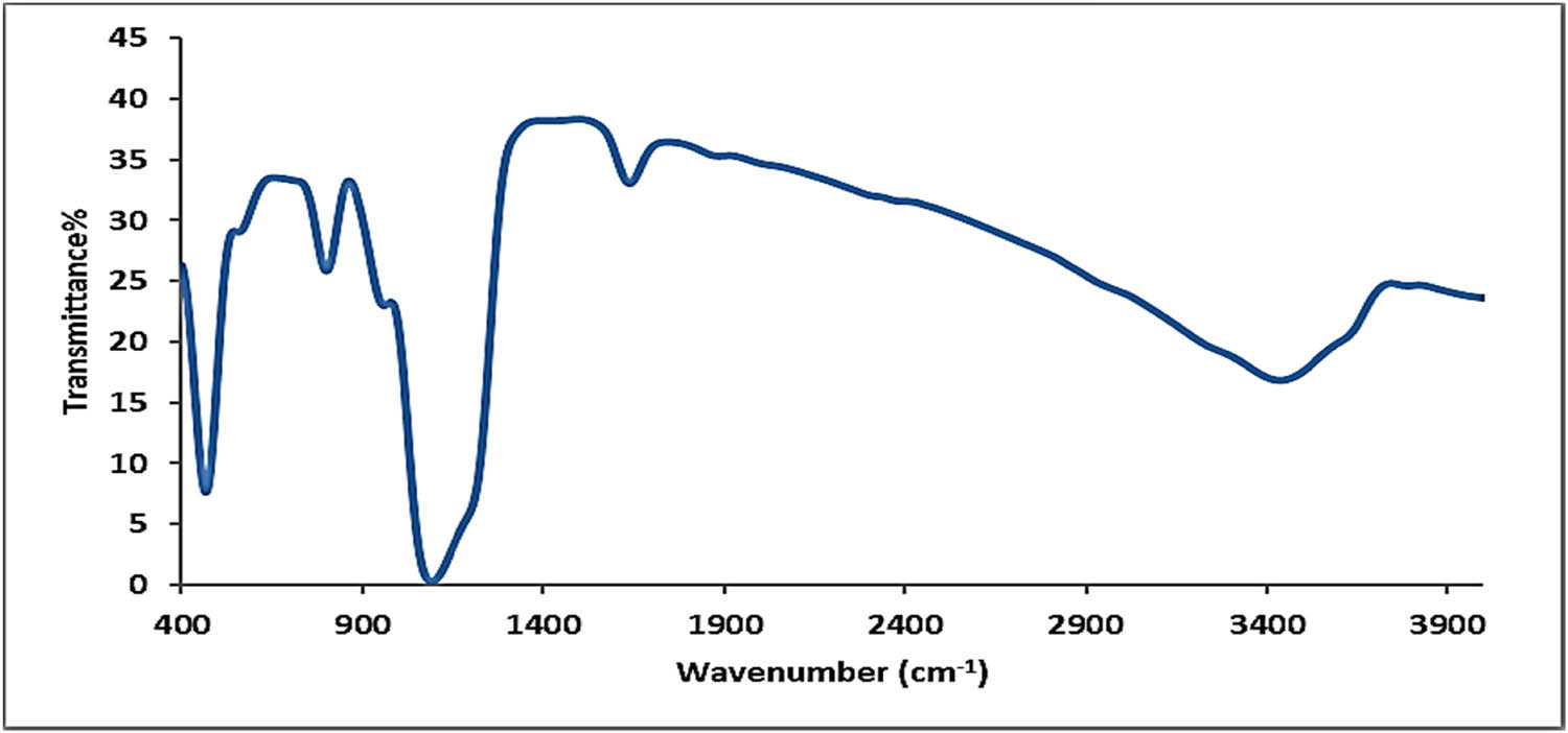 Figure 2
FTIR spectrum of the prepared PS-NP powder.