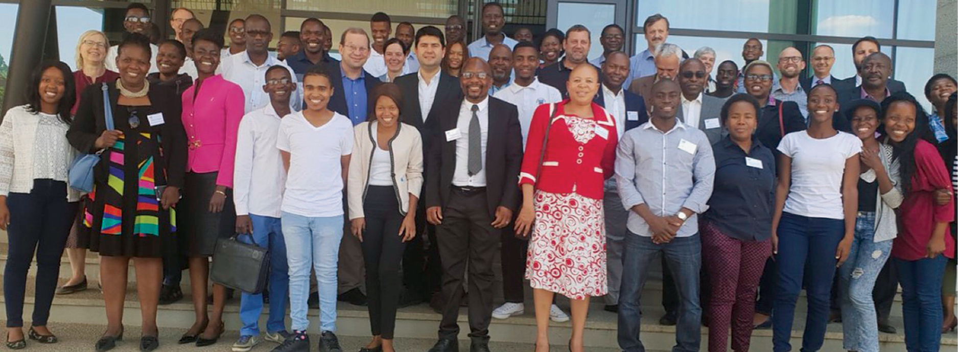  Top: Attendants off the 2nd Symposium on Organic and Inorganic Chemistry, Southern Africa in Gaborone, 4-5 October 2018. First row 2nd from left is Chemical Society of Botswana president Dr Florence Nareetsile and in the centre we find conference co-chair professor Prof Ishmael Masesane.