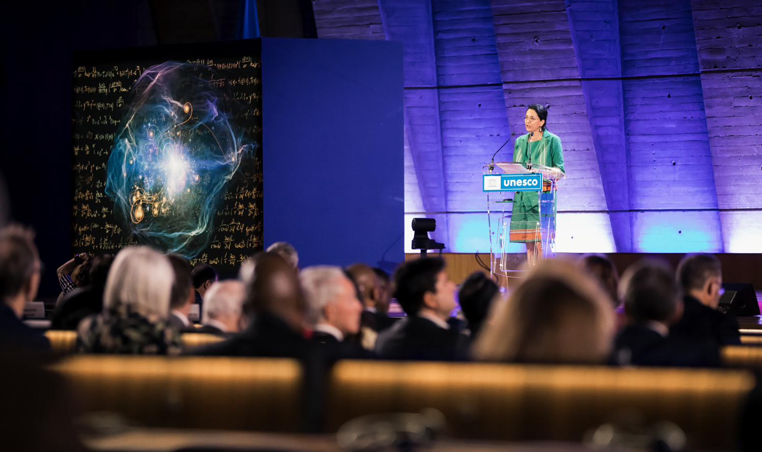  
          
            Ms Shamila Nair-Bedouelle, Assistant Director-General for Natural Sciences, UNESCO, gives her welcome address.
          
        