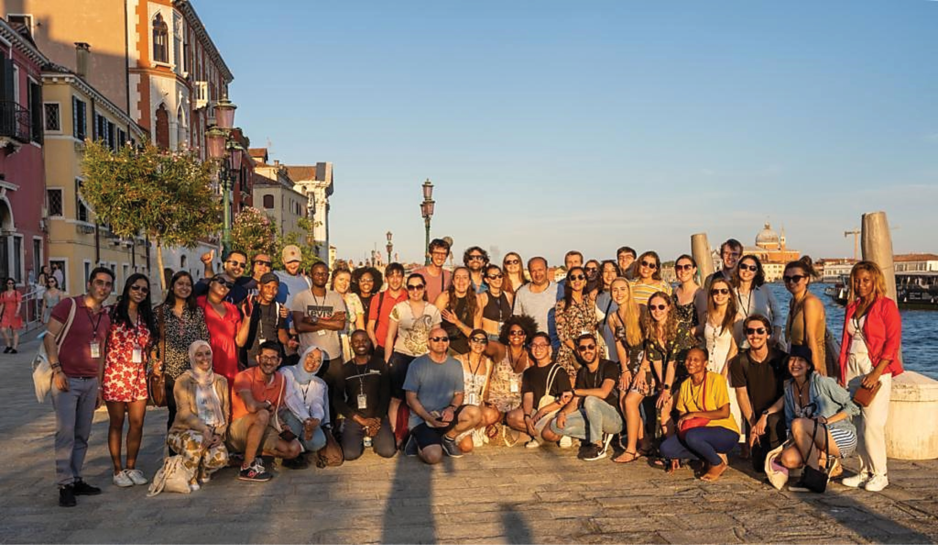  
        
          Group photo of in-person attendees of the 14th GCPSS and lecturers after the boat trip to the fascinating islands of Torcello and Burano.
        
      