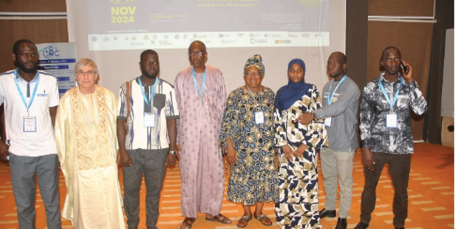 With 5 IUPAC Grantees. From left to right: Aderibigbe Adesina, Ehud Keinan, Khalidou Ba, Modou Fall, Gloria Obuzor, Bilkisu Jallow, Sitor Diouf and Mame Mor Dione
