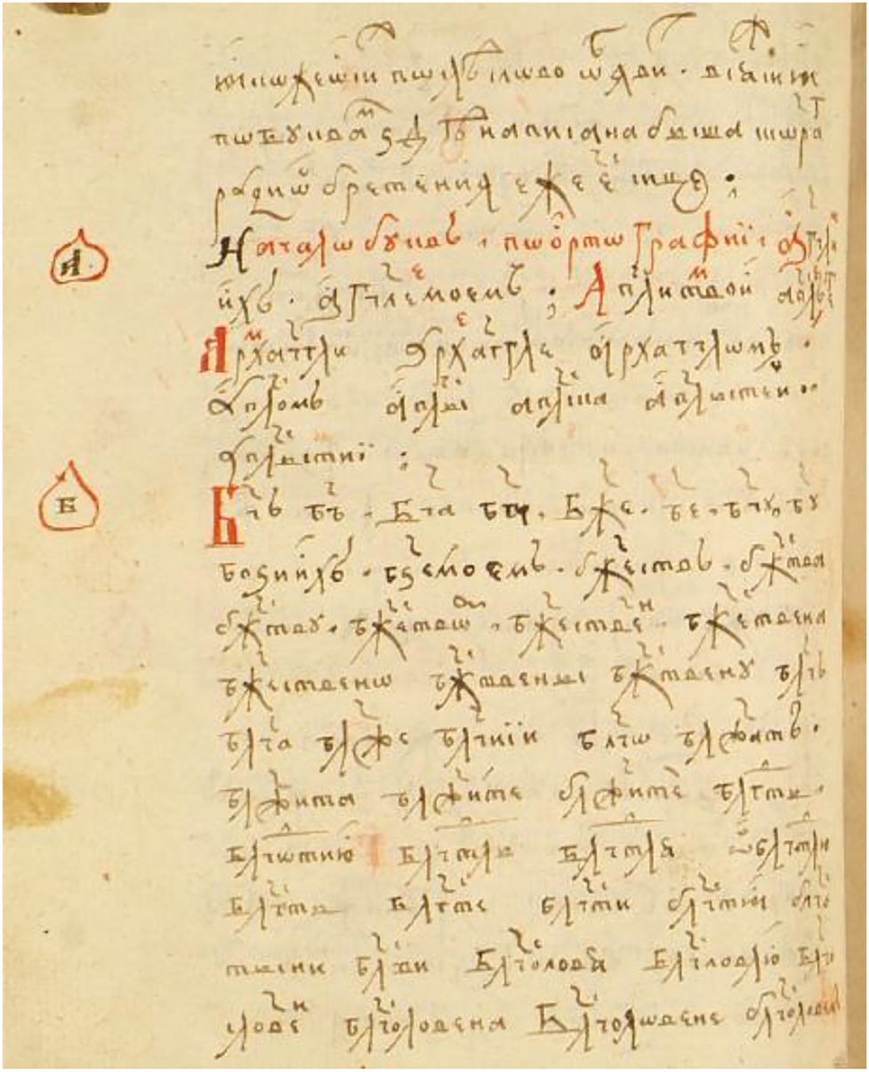 Илл. 1:
Редакция Букв (РГБ, ф.173.I, № 199, л. 31 об.).