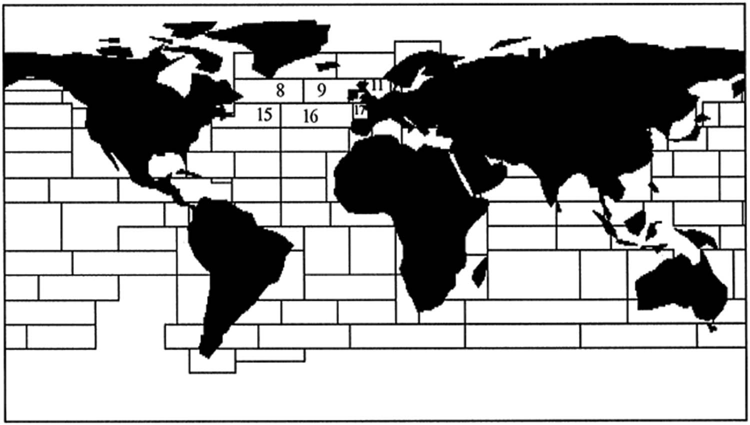 Figure 3 
                  North Atlantic wave scatter data.
               