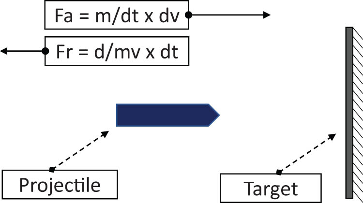 Figure 2 
               Schematic illustration of projectile force.
            
