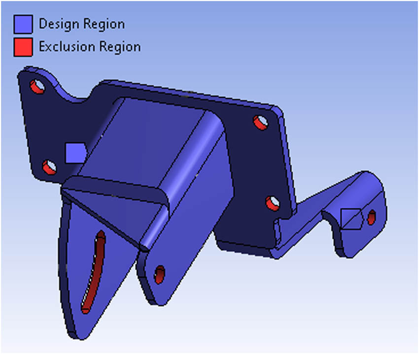 Figure 4
Design region and exclusion region.