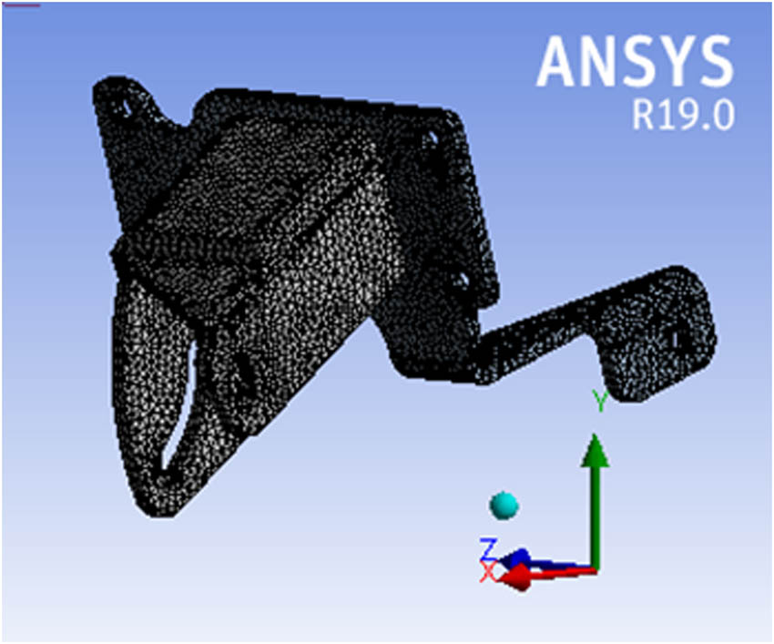 Figure 5
Meshed model of initial design.