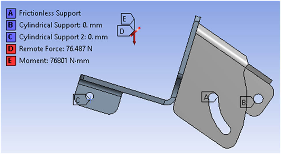 Figure 7
Boundary condition of static structural.