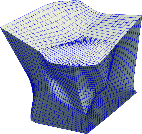 (b) 
                     Tricubic 
                           
                              
                                 
                                    C
                                    1
                                 
                              
                              
                              {C^{1}}
                           
                        -geometry.
                  