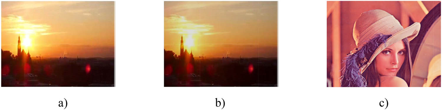Figure 9
(a) Cover frame, (b) watermarked frame, and (c) extracted message.