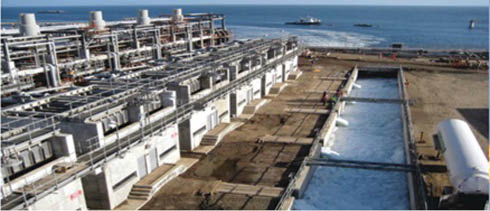 Figure 3: 
						LNG rack vaporizers.
					