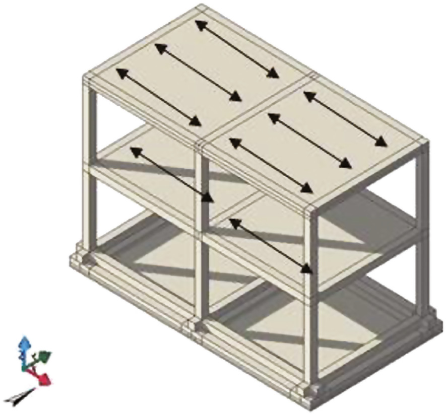 Figure 1: 
					3D model of analyzed structure.
				