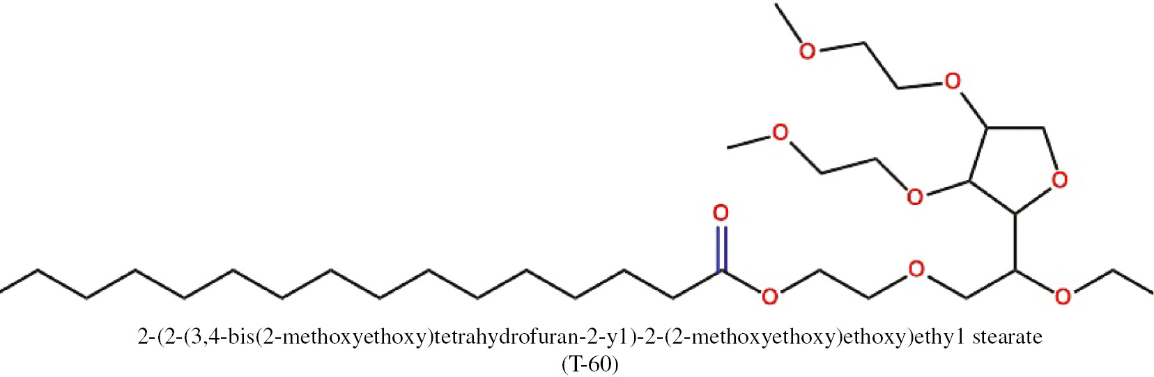 Figure 1: 
					Chemical structure of T-60.
				