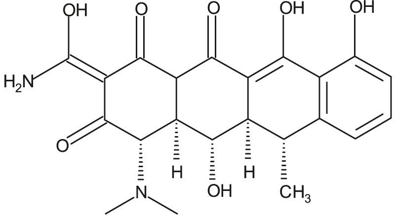 Figure 16: 
						Structure of doxycycline hydrochloride (Inh-17).
					