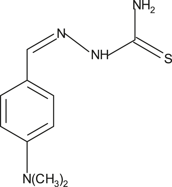 Figure 26: 
						Structure of 4-(N, N-dimethyl amino) benzaldehyde thiosemicarbazone (Inh-29).
					