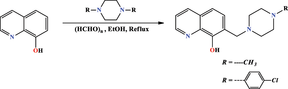 Figure 5: 
Synthetic pathway of 
CPQ
 and 
MPQ
.
