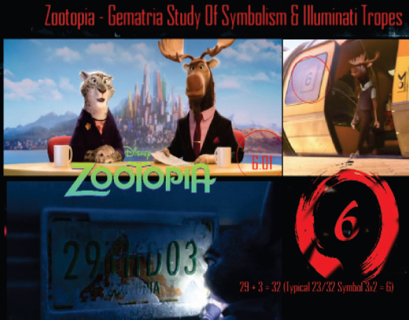 Figure 5
The influence of the no. six throughout the movie Zootopia (Pilon 2016)Images 5 to 10 are the property of Jay Pilon and are cited here for the purposes of discussion only.