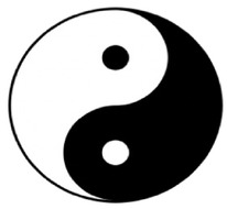Figure 3 
						The symbol of Yin-Yang (https://en.wikipedia.org/wiki/File:Yin_yang.svg)
					