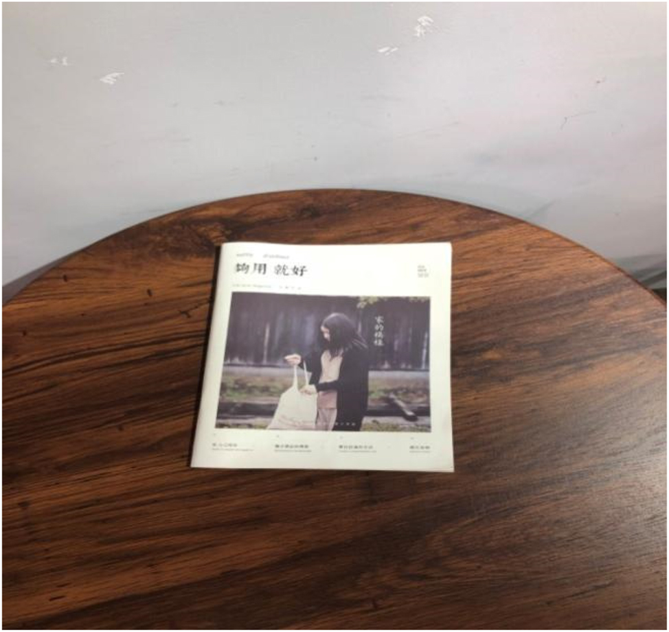 Figure 11: 
A Chinese magazine on a table at OH KAFE (April 2019).
