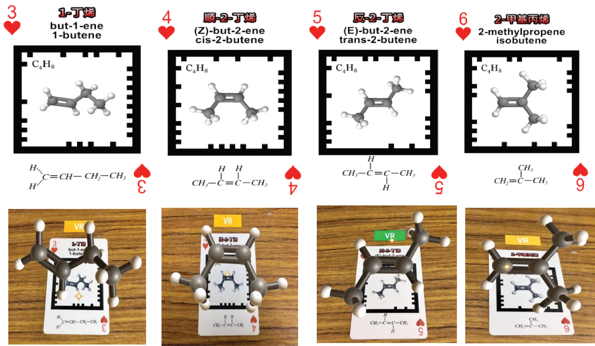 Figure 1: Isomers for C4H8.