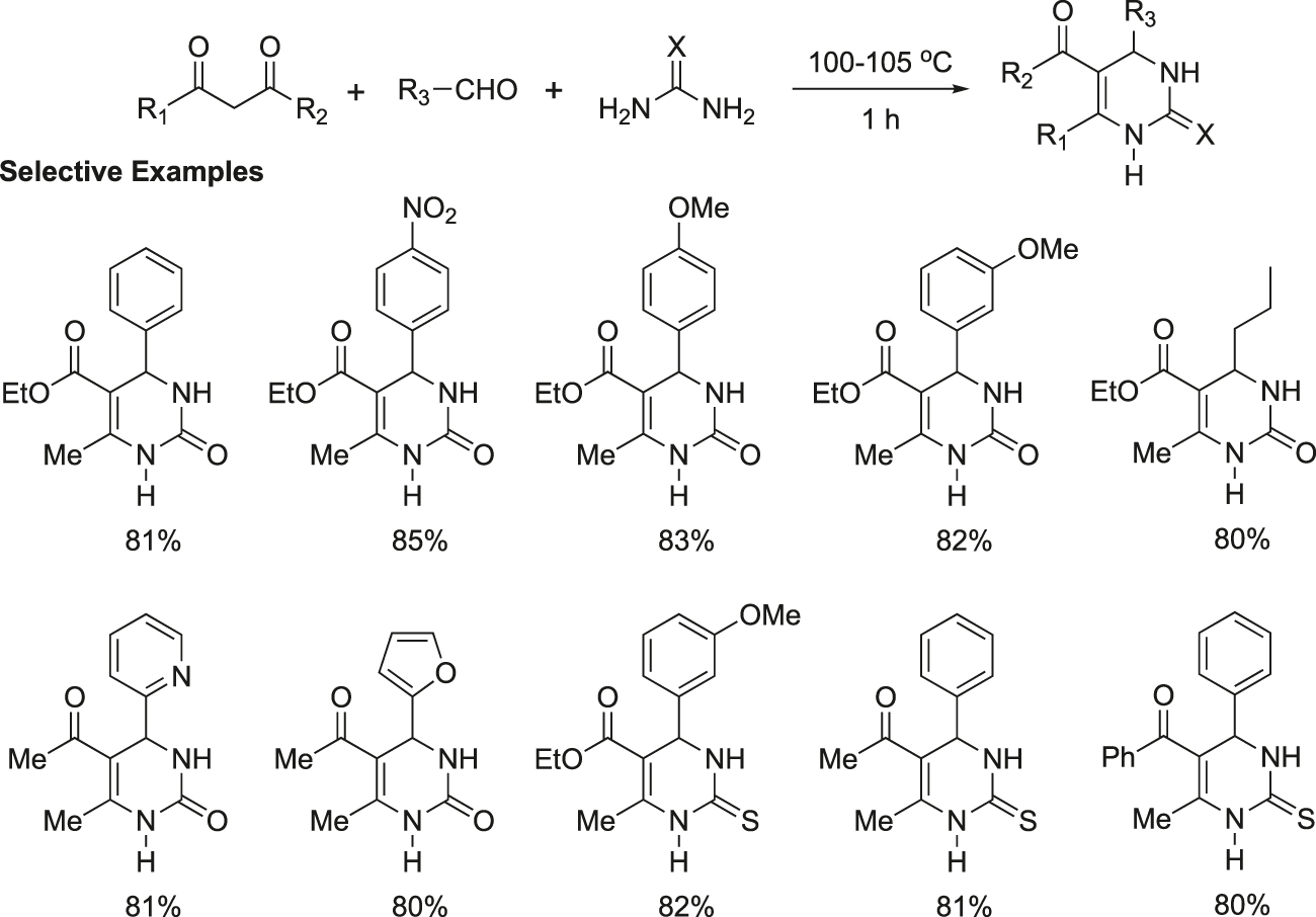 Figure 17: 
Synthesis of dihydropyrimidinones without any solvent and catalyst.
