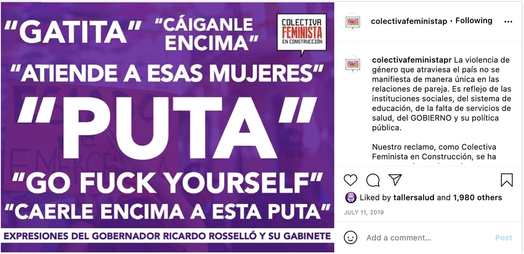 Figure 6
Screenshot from Colectiva Feminista en Construcción Instagram Page.