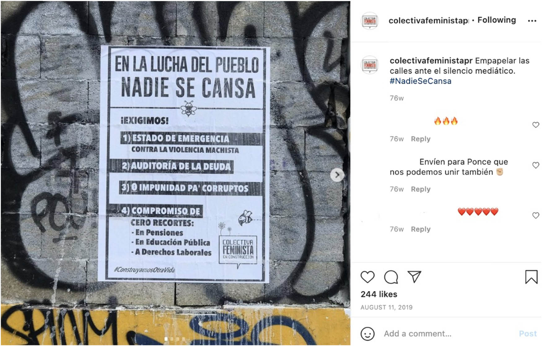 Figure 8
Screenshot from Colectiva Feminista en Construcción Instagram Page.