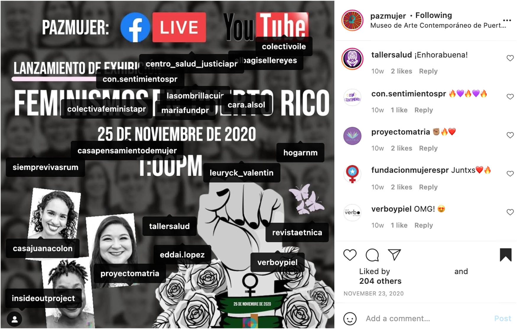Figure 9
Screenshot from Coordinadora Paz para las Mujeres Instagram Page.