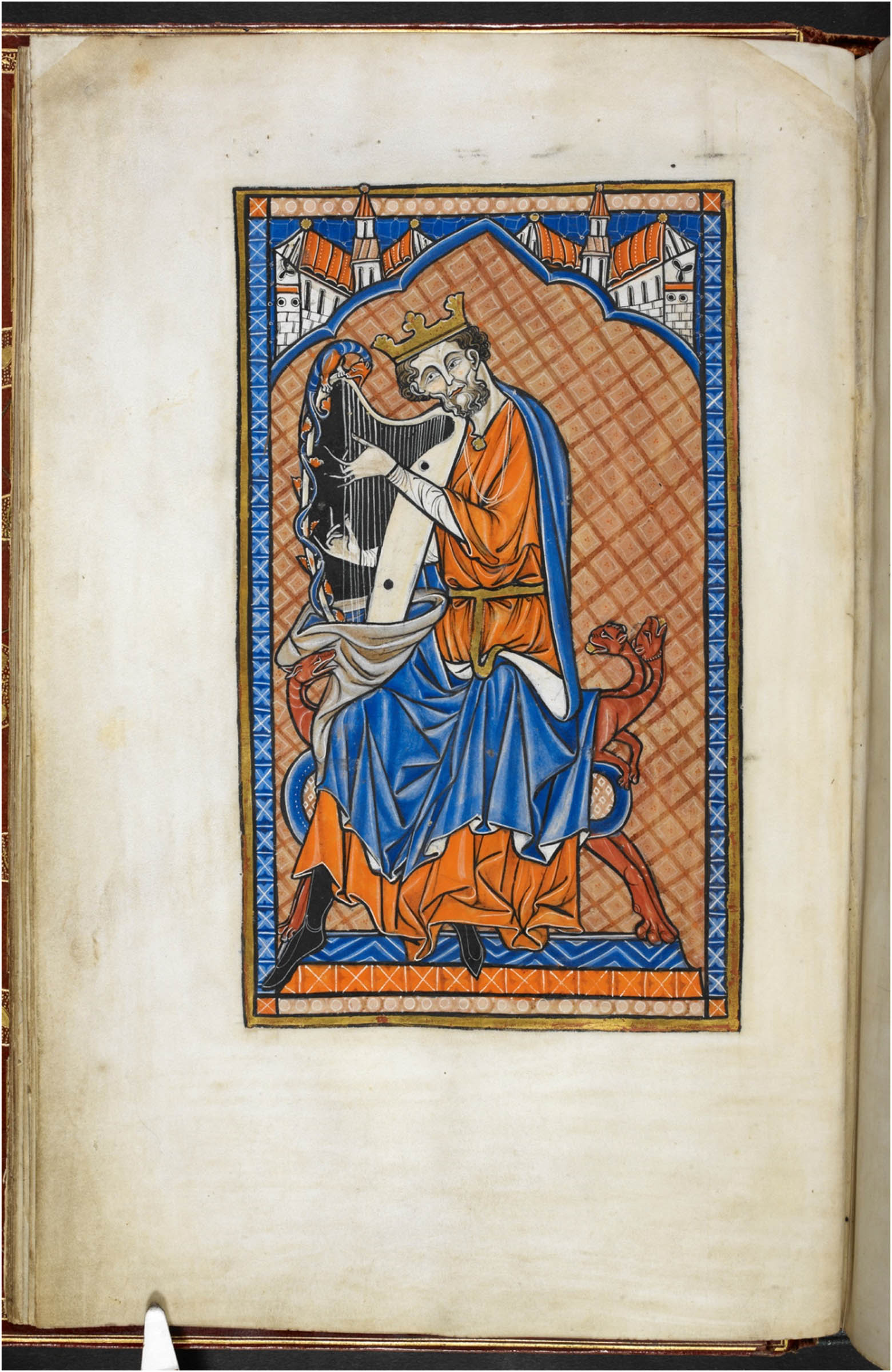 Figure 2
Add MS 50000 (Oscott Psalter), f. 15v: David playing the harp. 1265–1270. London, British Library. Image: British Library. Licence: CC BY-SA 4.0.