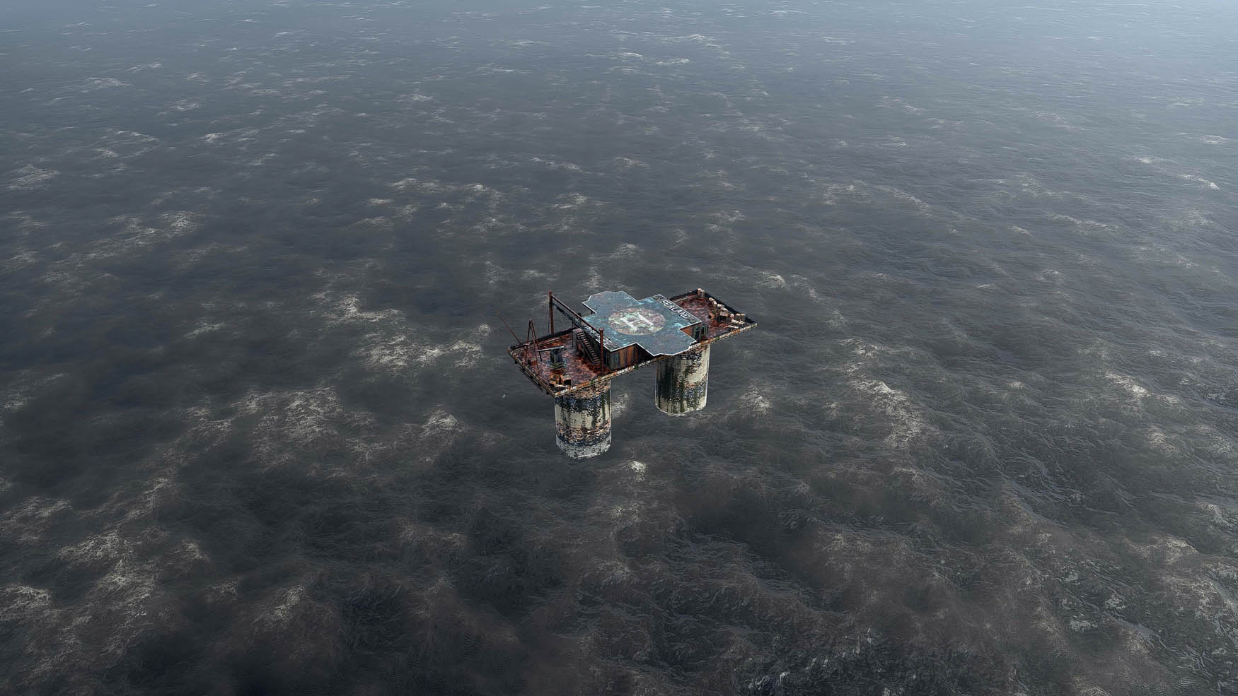 Figure 1
“Digital rendition of the platform as seen from above in HAVEN.” Credits: “James Newitt, HAVEN, 2023, video still”.