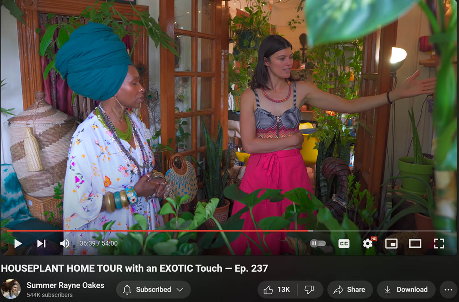 Figure 2
Summer Rayne Oakes (right) gestures towards an aloe plant while Priestess Yendys Neferatum (left) discusses.