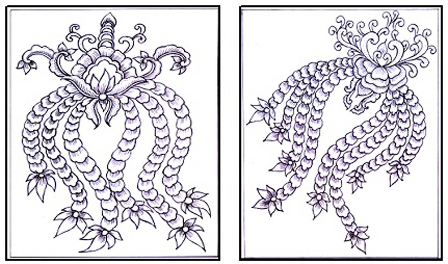 Figure 4 
                  Motif of ronce (author’s illustration).
               