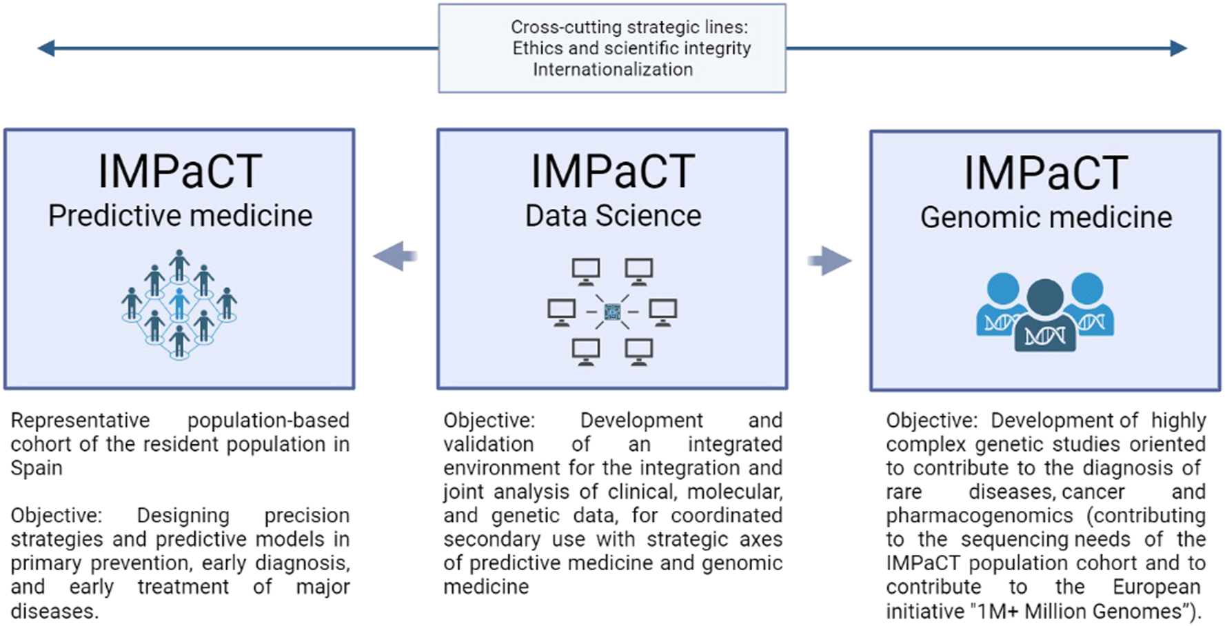 Figure 1: 
Strategic axis of IMPACT project.