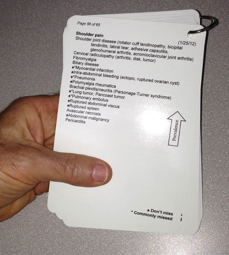 Figure 1: Diagnostic checklist in use.
